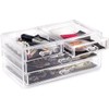 Cosmetic Clear Makeup, Hair Clips & Jewellery Organiser, Clear Acrylic