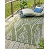 Unique Loom Outdoor Botanical Collection Area Rug - Leaf (7'