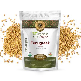 Organic Way Fenugreek Methi Seeds Whole (Trigonella foenum) - Adds Flavour & Aroma | Organic & Kosher Certified | Raw, Vegan, Non GMO & Gluten Free | USDA Certified | Origin - India (1/2 LBS)