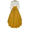 Mingyuezai Women Renaissance Costume Medieval Victorian High Waisted Button Skirt