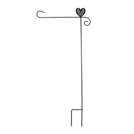 Briarwood Lane Wrought Iron Heart Garden Flag Stand 40" H