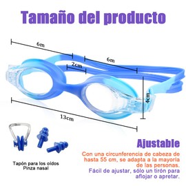Gafas de Natación Niños 2 Pares - Antivaho + Silicona Ultra Suave, Edad 3-14 Años (Unisex)