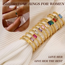 Btysun September Birthstone Rings for Women Dainty Gold Rings 21st 30th Birthday Gift for Her Stocking Stuffers for Teen Anniversary Wedding Gifts for Wife Girlfriend September Birthstone Jewelry