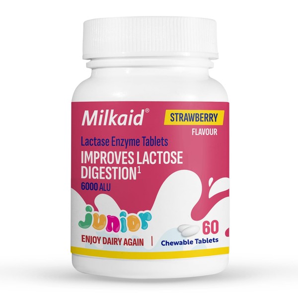 Milkaid Milkaid Junior Lactase Enzyme Chewable Tablets for Lactose Intolerance