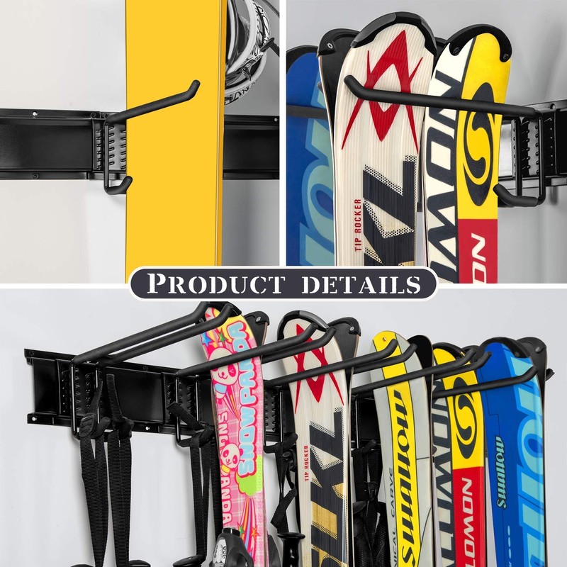 WALMANN Wall Mount Tool Organizer, Mop and Broom Holder, Garage