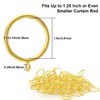 Curtain Rings Gold 50Pcs,Metal Curtain Rings with Eyelets, 1.5 inch