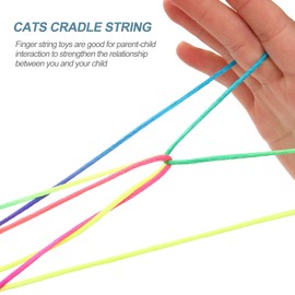 SAFIGLE 20 Pcs String Flip Rope Cats Cradle Game Cats in The Cradle Colourful Finger Rope Elastic Fitness Game Hand Game Educational Stretch Rope Cat Games Elastic Band Child Cloth Toy