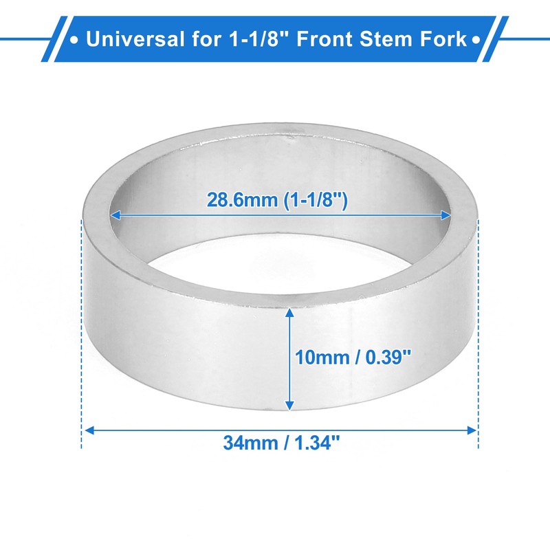VekAuto Bike Headset Spacer, 10mm MTB Bicycle Headset Stem Fork