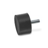 Ganter Standard Elements, GN 352 Bump StopÂ with Internal Thread, Natural Rubber, Black, GN 352-50-40-M10-S-55