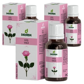 Destech Turkish Rose Oil Face Rose Oil, 20ml, 3 pieces / 데스텍 터키장미오일 페이스 로즈오일, 20ml, 3개