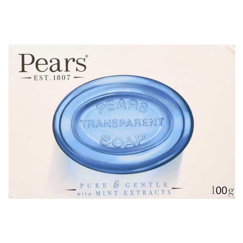 Pears Transparent Soap (100g) Pure and Gentle with Mint Extracts
