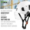 GREEN DEVIL Protective Helmet, Work Helmet with Clear Visor and