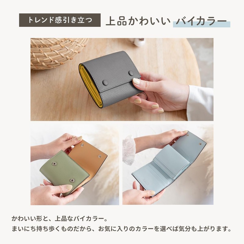 [MALTA] Mini Wallet for Women, Bills Don't Fold, Trifold Wallet,
