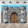 Cardboard Castle Backdrops for Photoshoot, Medieval Boy Men Birthday Party