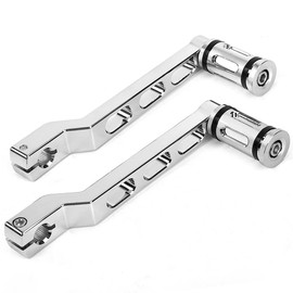 Hutulao Motorcycle Shift Lever, Heel Toe Shifter for Touring Softail Road Glide Trike FLHT (Silver)