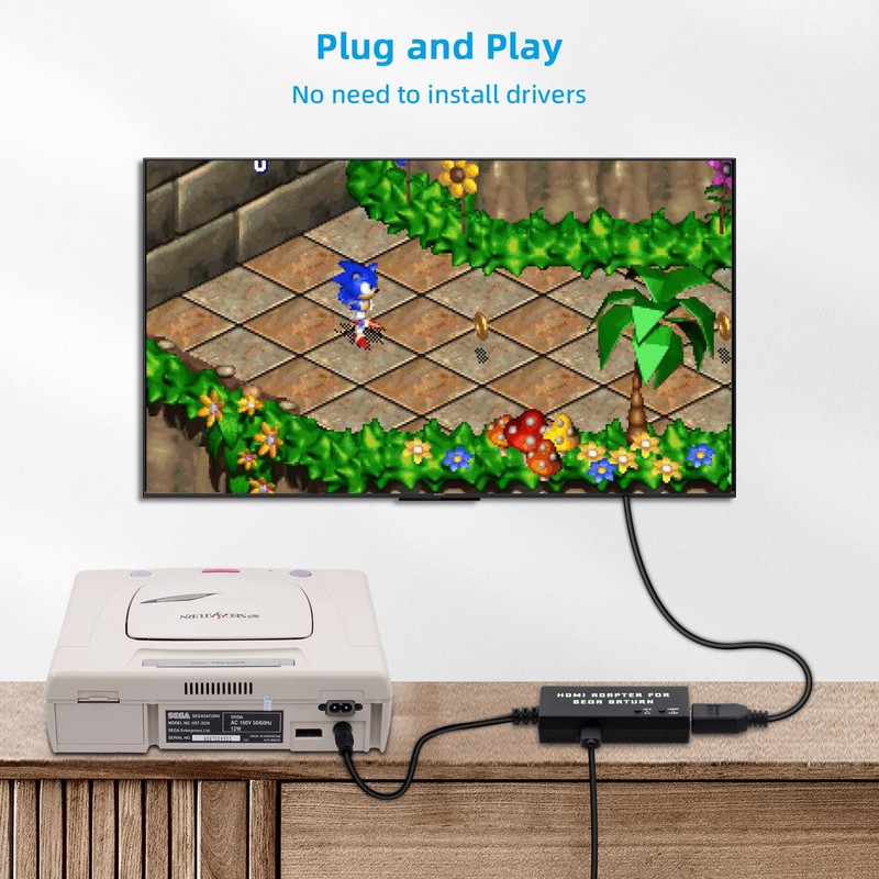 Mcbazel Sega Saturn Dedicated HDTV to HDMI Conversion Adapter with