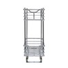 Household Essentials Narrow Sliding Cabinet Organizer, Two Tier Chrome Organizer,