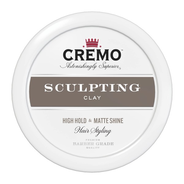 Cremo - Barber Grade Hair Styling Sculpting Clay For Men | High Hold & Matte Finish | 113g, White