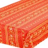 60x96" Rectangular Lisa Red Cotton Coated Provence Tablecloth by Le