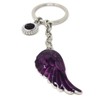The Leonardo Collection Guardian Angel Wing Birthstone Keyring Birthday Month