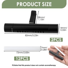 2pcs Car Air Diffuser Vent Clips for Essential Oils with 12 Odorless Cotton Cores for Women Men Automotive Fragrance Decoration Accessories for Cars Chirismas Birthday Present