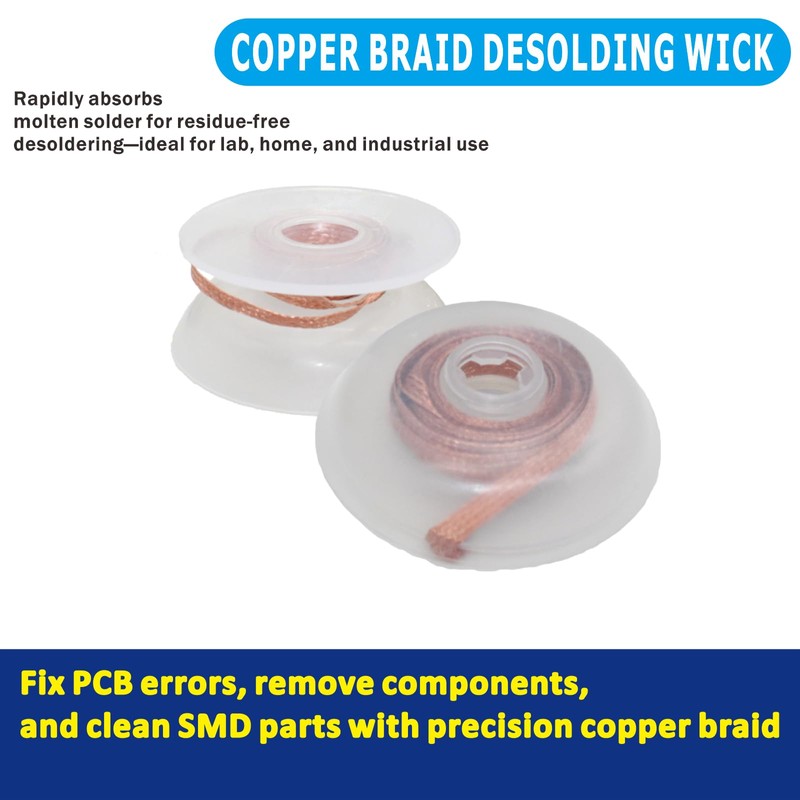 Soldering Iron Kit 4-in-1 with Desoldering Wick, Tip Tinner, Rosin