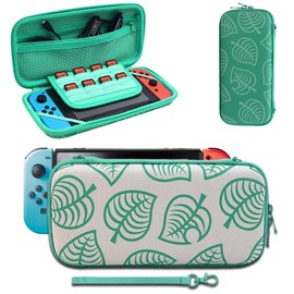 Carrying Case Compatible with Switch, [for Animal New Horizons Edition] New Leaf Crossing Design, Portable Travel Carry Case Bag for Switch
