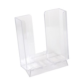 EUROPEL 3-in-1 Brochure Holder Stand - Adjustable Brochure Stand for A4, A5, 1/3 A4 - Transparent - Brochure Stand for Offices - Brochure Holder in Portrait Format