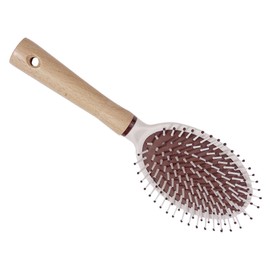Baluue Portable Wooden Handle Detangling Hair Brush Soft Bristles for Scalp Massage and Hair Growth Lightweight and Easy to Use