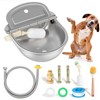BinetGo Outdoor Automatic Water Dispenser for Dogs, Stainless Steel Bite
