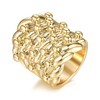 THE BLING KING Gold-Plated Keeper Ring, Size 11 (UK Size