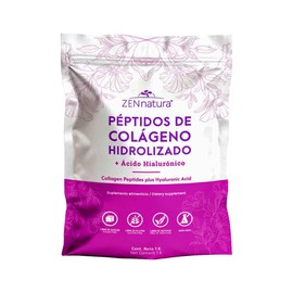Péptidos de Colágeno Hidrolizado + Ácido Hialurónico 1 kg, Suplemento Alimenticio en Polvo, 90 Porciones de 11 g