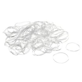 sourcing map 1000 Pack Rubber Band Stretchable Rubber Elastic Band Clear 13mm x 1mm Hair Rubber Bands for Home Office