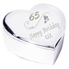 Chris Bag Of Goodies 65th 65 Sixty Fifth Happy Birthday Hearts and Swirl Trinket Box Gift Keepsake For Her