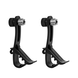 Geekria for Creators Drum Rim Microphone Clip, Universal Microphone Clamp Compatible with Shure BETA 52A, PGA56, Adjustable Drum Mic Clip, Shockproof Musical Instrument Supplies (Black / 2 Pack)