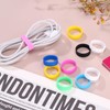 uxcell 12Pcs Silicone Rubber Bands,20mm/0.8" Rubber Bands Rings Cable Ties