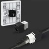Greluma 6pcs 180 Degree RJ45 CAT6A Keystone Jack Toolless Keystone
