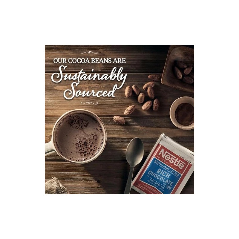 Nestle Hot Cocoa No Sugar Added Fat Free Rich Chocolate