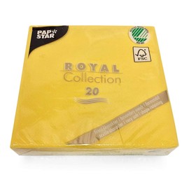 '20 Serviettes "ROYAL Collection 1/4 Fold 25 x 25 cm Yellow