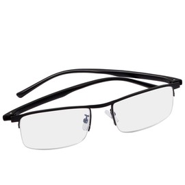 LJIMI Progressive Multifocus Reading Glasses Anti Blue Light No Line Multifocal Computer Readers for Men and Women Anti Eye Strain/Glare/UV Filter Eyeglasses Semi-Rimless Eyewear Safety Goggles