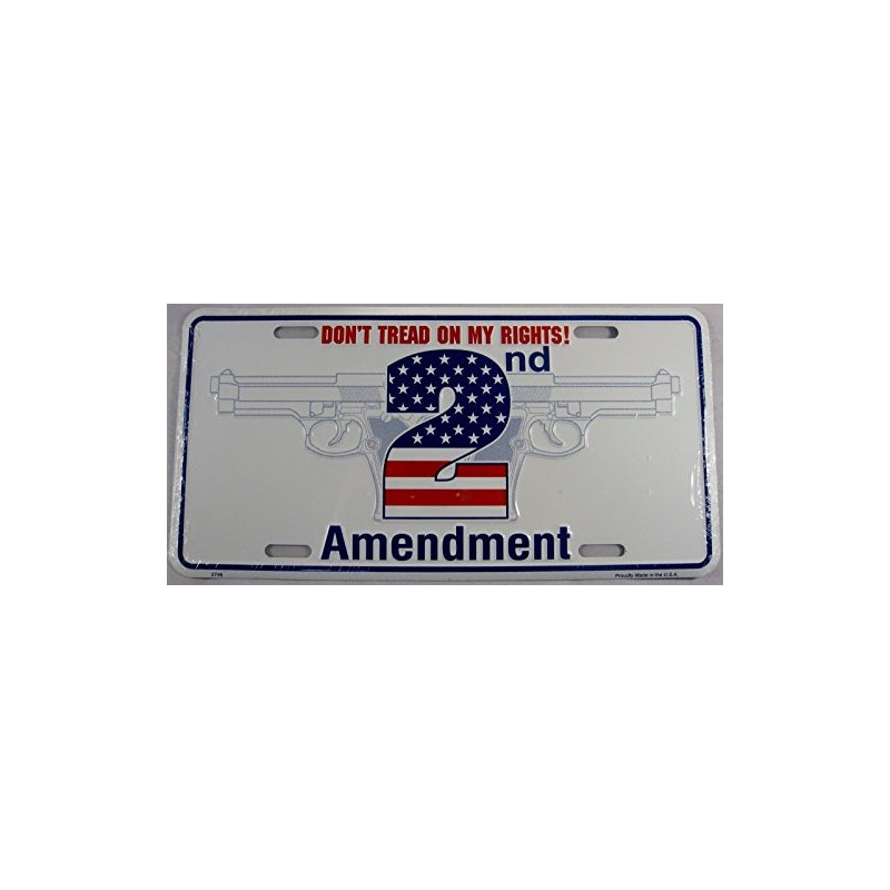 Don'T Tread On My Rights License Plate Second Amendment Gun