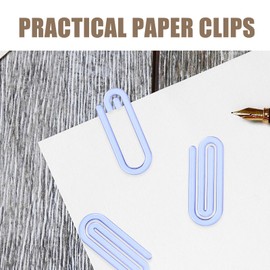 Sewroro 60pcs Large Paper Clips Colorful Paper Clips Reusable Big Paper Clips Plastic File Document Paper Clips for Office School Document Organizing