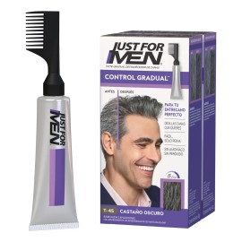Tinte de Cabello Just for Men Control Gradual Castaño Oscuro T45 2 pack 40g cada