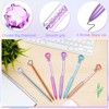 6 Diamond Pens with Crystal Top, Bulk with Black Ink