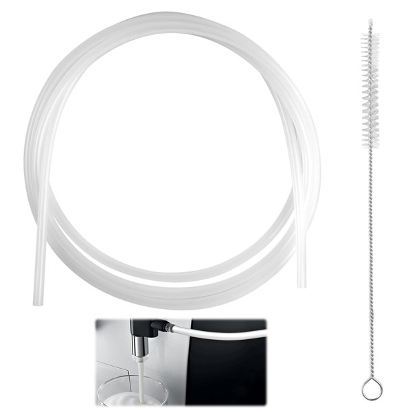 2m Lebensmitteltaugliche Schläuche mit Reinigungsbürste,9mm ID x 12mm OD Silikonschlauch