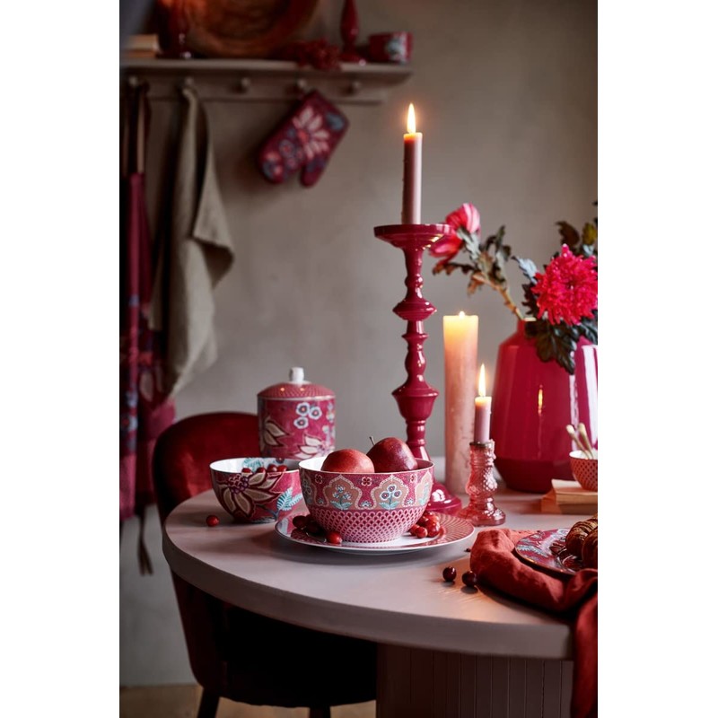 Pip Studio Flower Festival 51001294 Pastry Plate Dark Pink 17