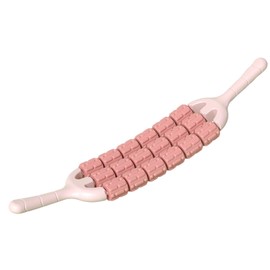 SM SunniMix Massage Roller Stick Fitness Three Row Multiuse Comfortable Massage Tool Muscle Roller for Buttocks Calf Waist Back Shoulders, pink