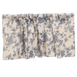 FUNOMOCYA Decorative Short Window Curtains Floral Privacy Kitchen Cabinet Curtains for Bedroom Bathroom Cafe and Bistro Easy Installation