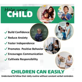 Visual Schedule & Chore Reward Chart –Daily Planner with 133 Picture Cards for Routines and Learning Structure at Home, School, Centers and in The Community –Great for ADHD & Autism Behavior Support.