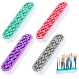 Frienda 4 Soportes de Silicona para Brochas de Maquillaje Caja de Almacenamiento de Cosmét